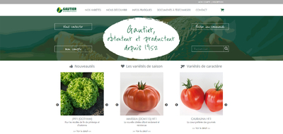 Ralisation Site E-commerce et Rfrencement : Gautier Semences