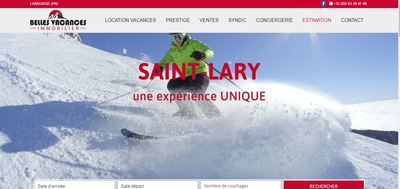 Ralisation Site Web et Rfrencement immobilier  : Belles Vacances